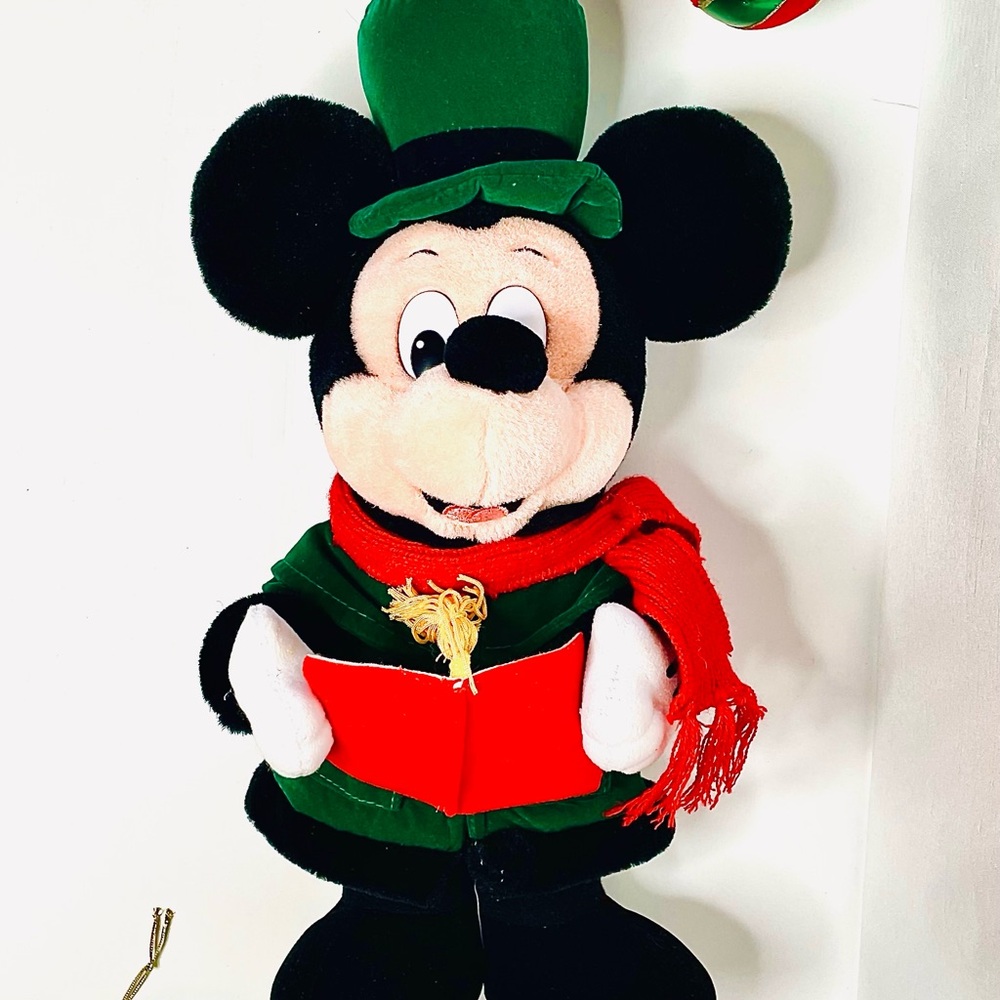Disney Minnie & Mickey Mouse Plush Standing Carolers 17” Like New! - Picture 6 of 13